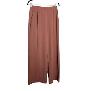 NWT Halara Pink Pull On Elastic Waist Wide Leg Pants Size Small